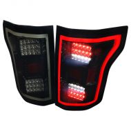 FORD F150 2015-17 LED TAIL LIGHTS BLACK SMOKE LENS